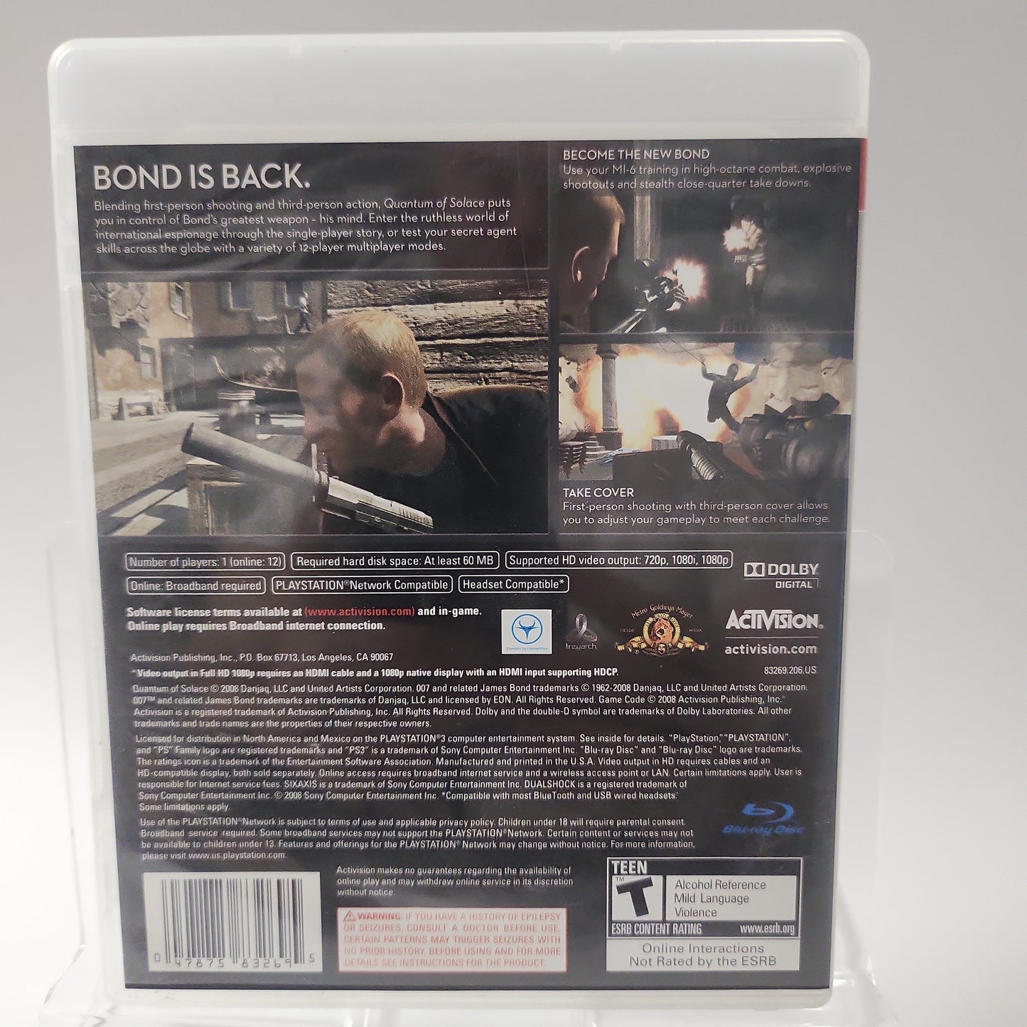 007 Quantum of Solace American Edition Playstation 3