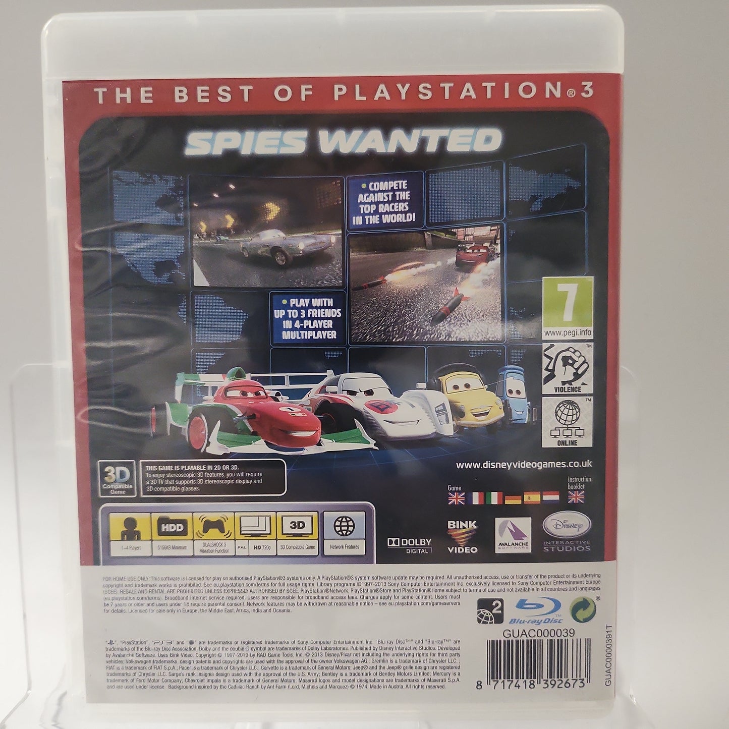 Disney Pixar Cars 2 Essentials Playstation 3