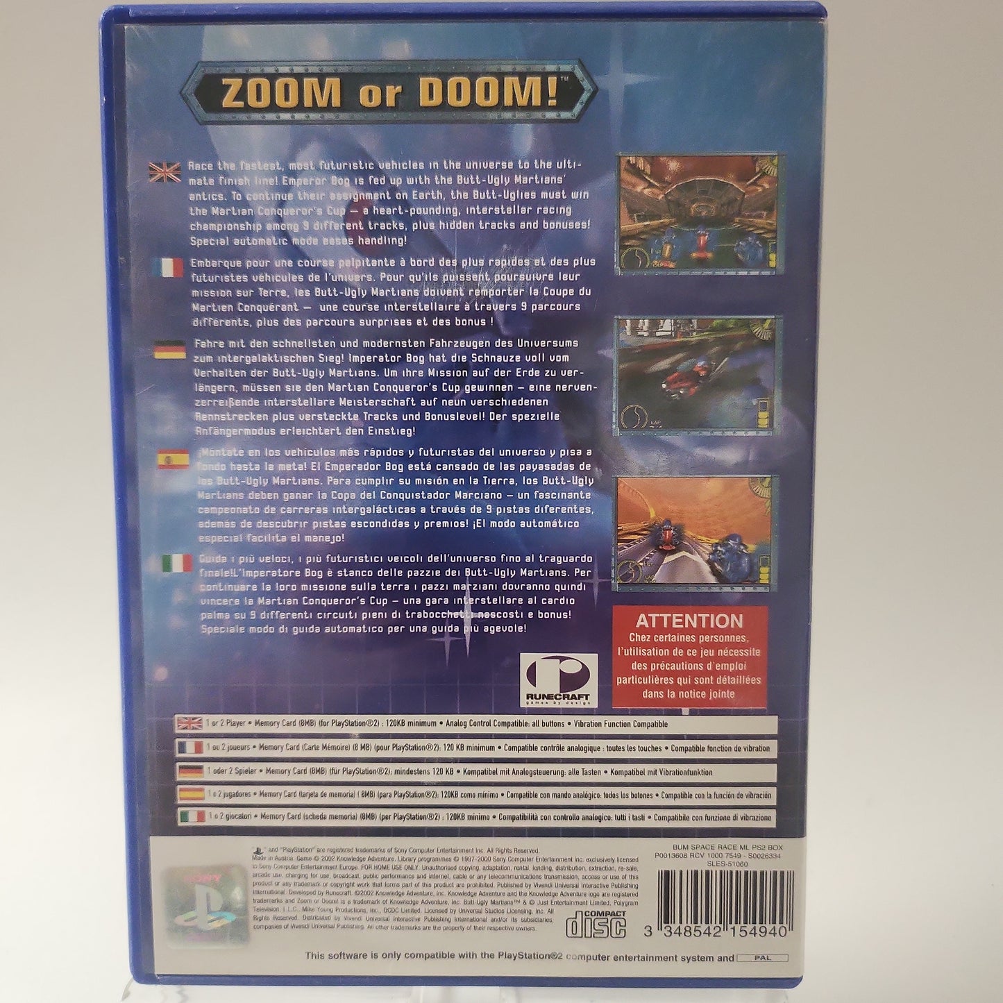 Butt-Ugly Martains Zoom or Doom Playstation 2