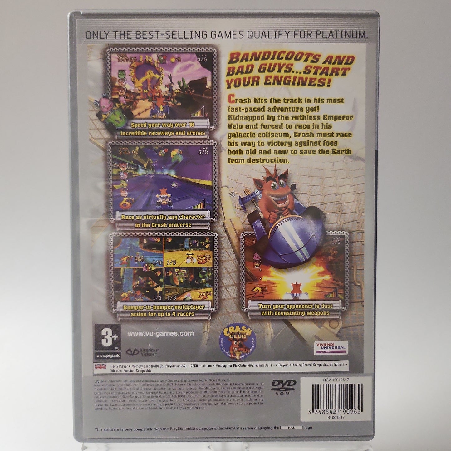 Crash Nitro Kart Platinum Playstation 2