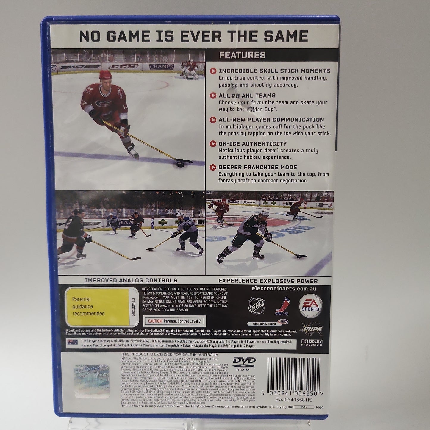 NHL 08 Australian Cover Playstation 2