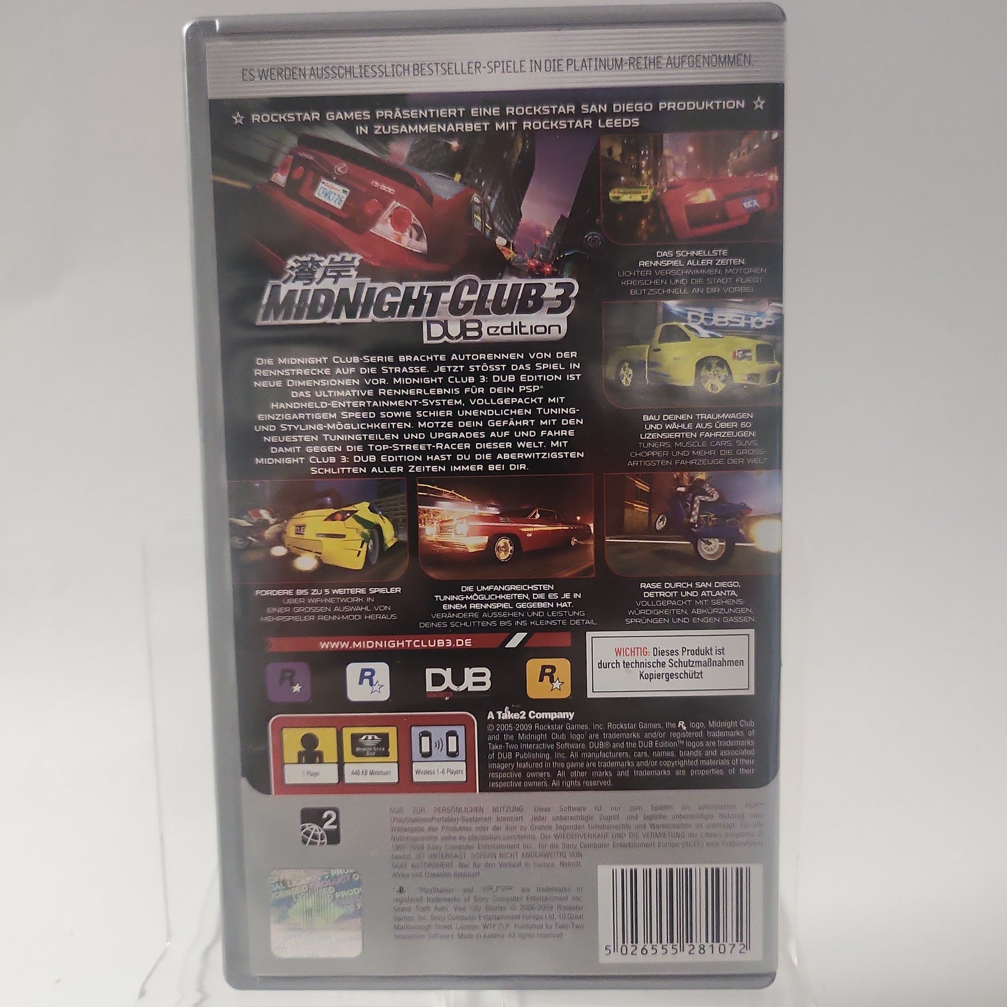 Midnight Club 3 DUB Edition Platinum Playstation Portable
