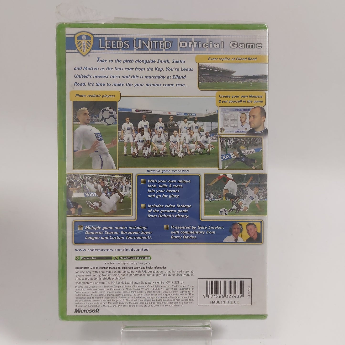 Leeds United Club Football, versiegeltes Xbox-Original