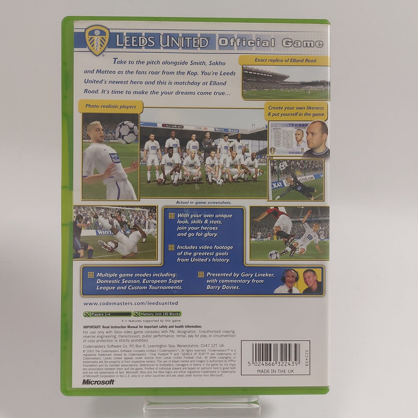 Leeds United Club Football Xbox Original