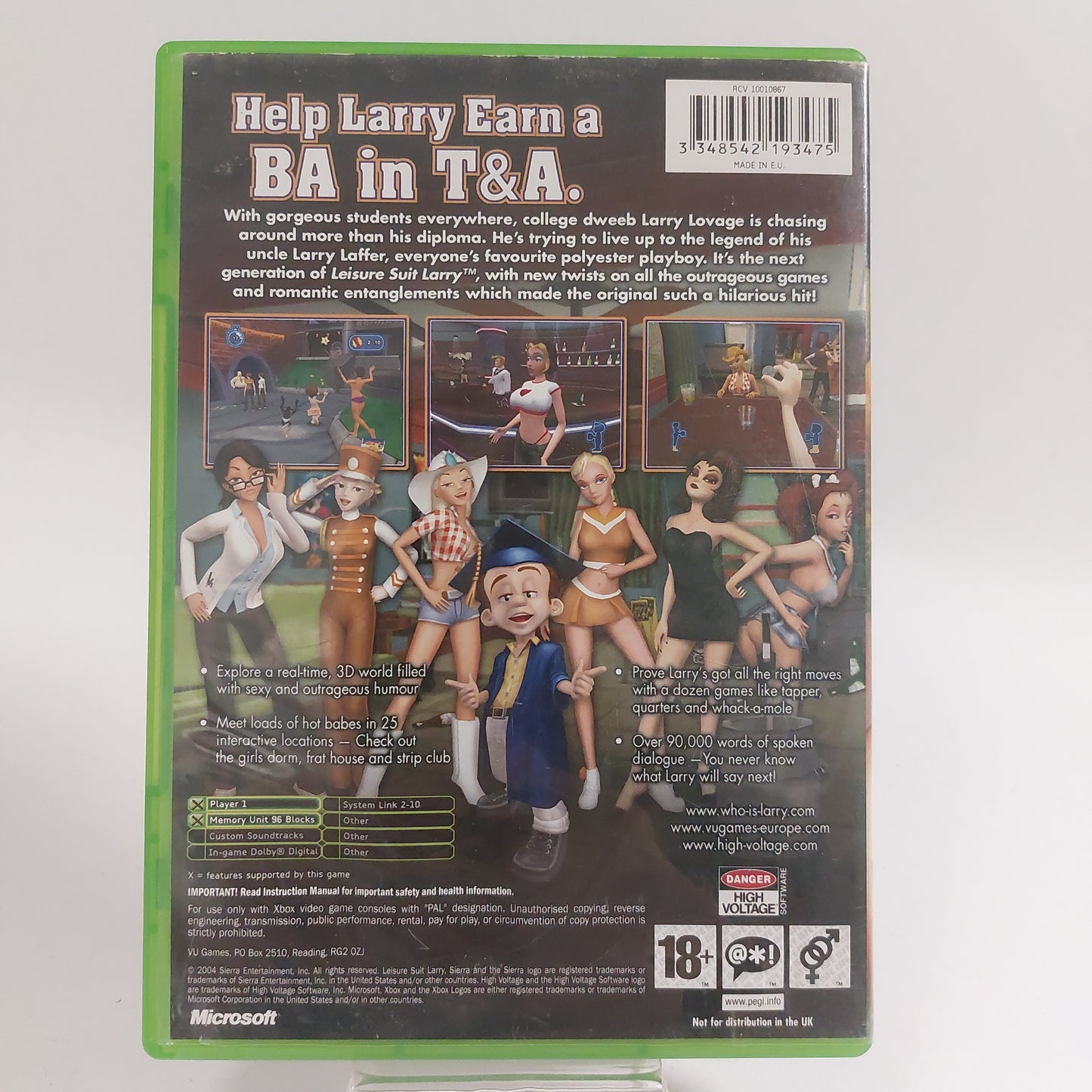 Leisure Suit Larry Magna Cum Laude Uncut Xbox Original