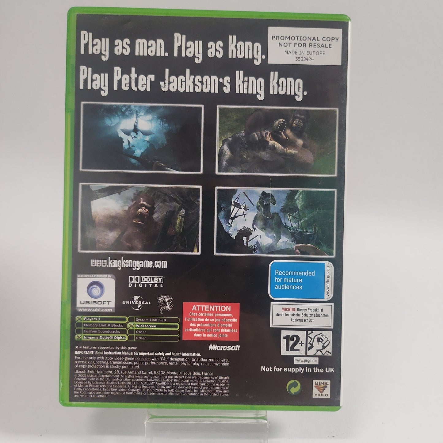 Peter Jackson's King Kong Promo Disc (No Book) Xbox Original