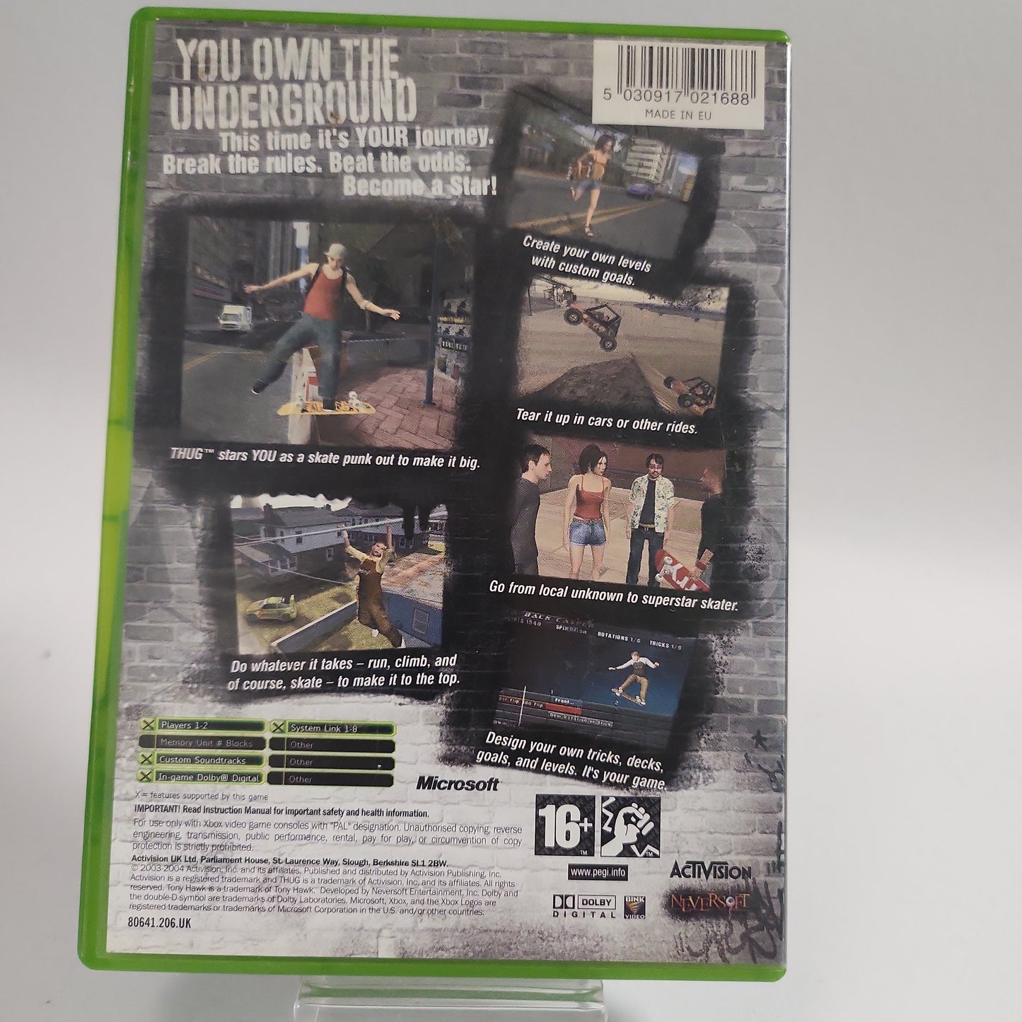 Tony Hawk's Underground Xbox Original