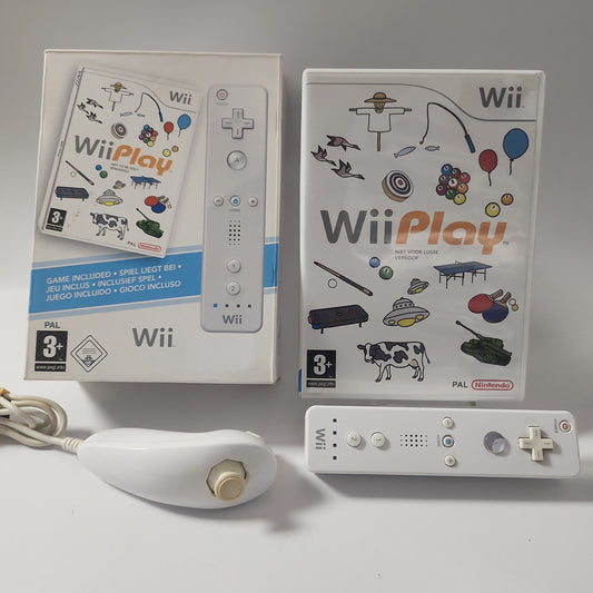 Wii Play + Controller + Nunchuck Boxed Nintendo Wii
