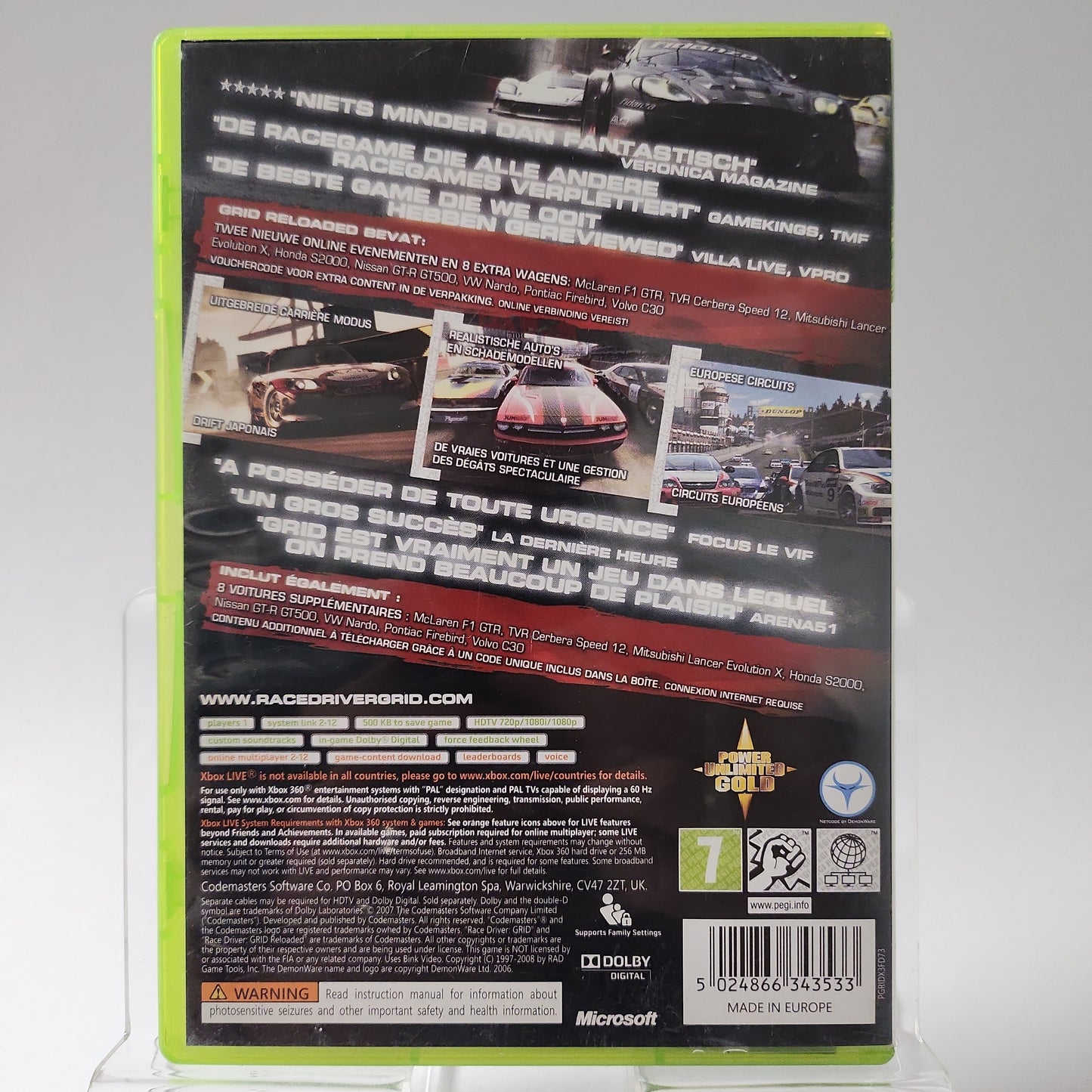 Racedriver Grid Reloaded Xbox 360