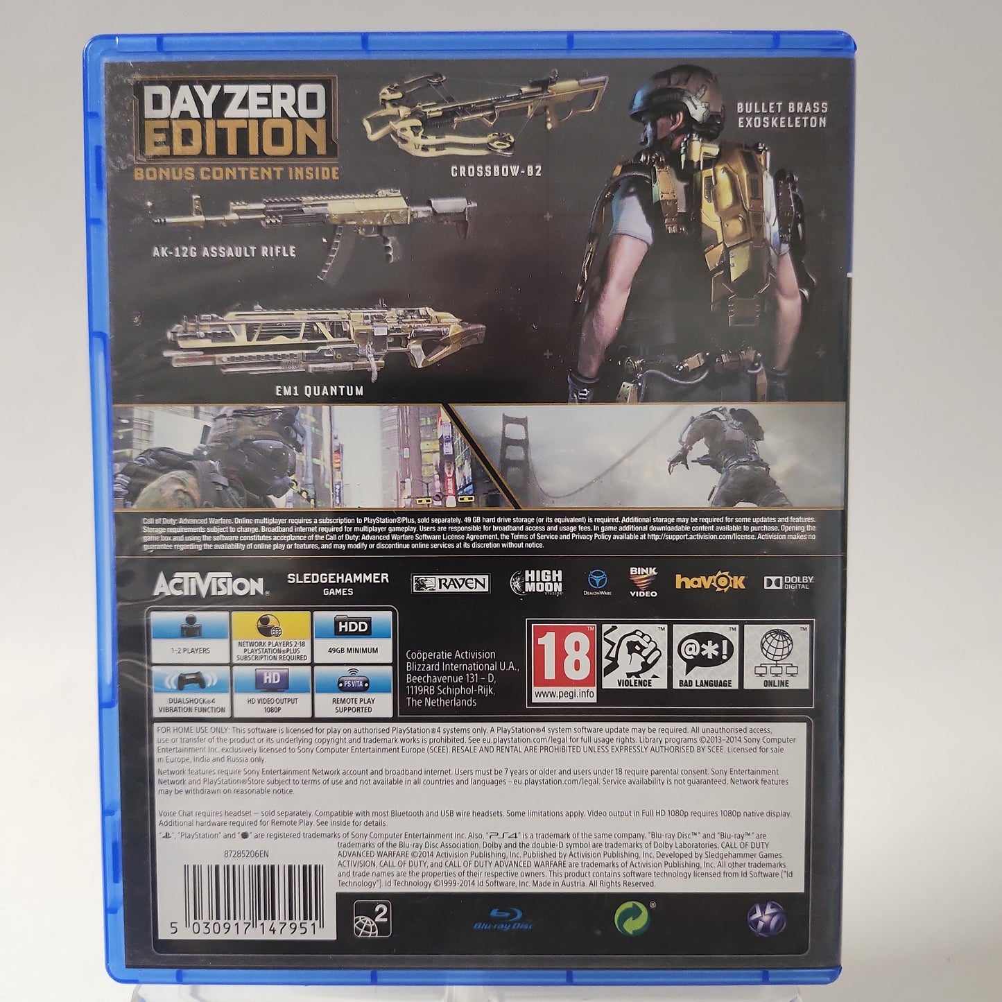 Call of Duty Advanced Warfare Day Zero Playstation 4