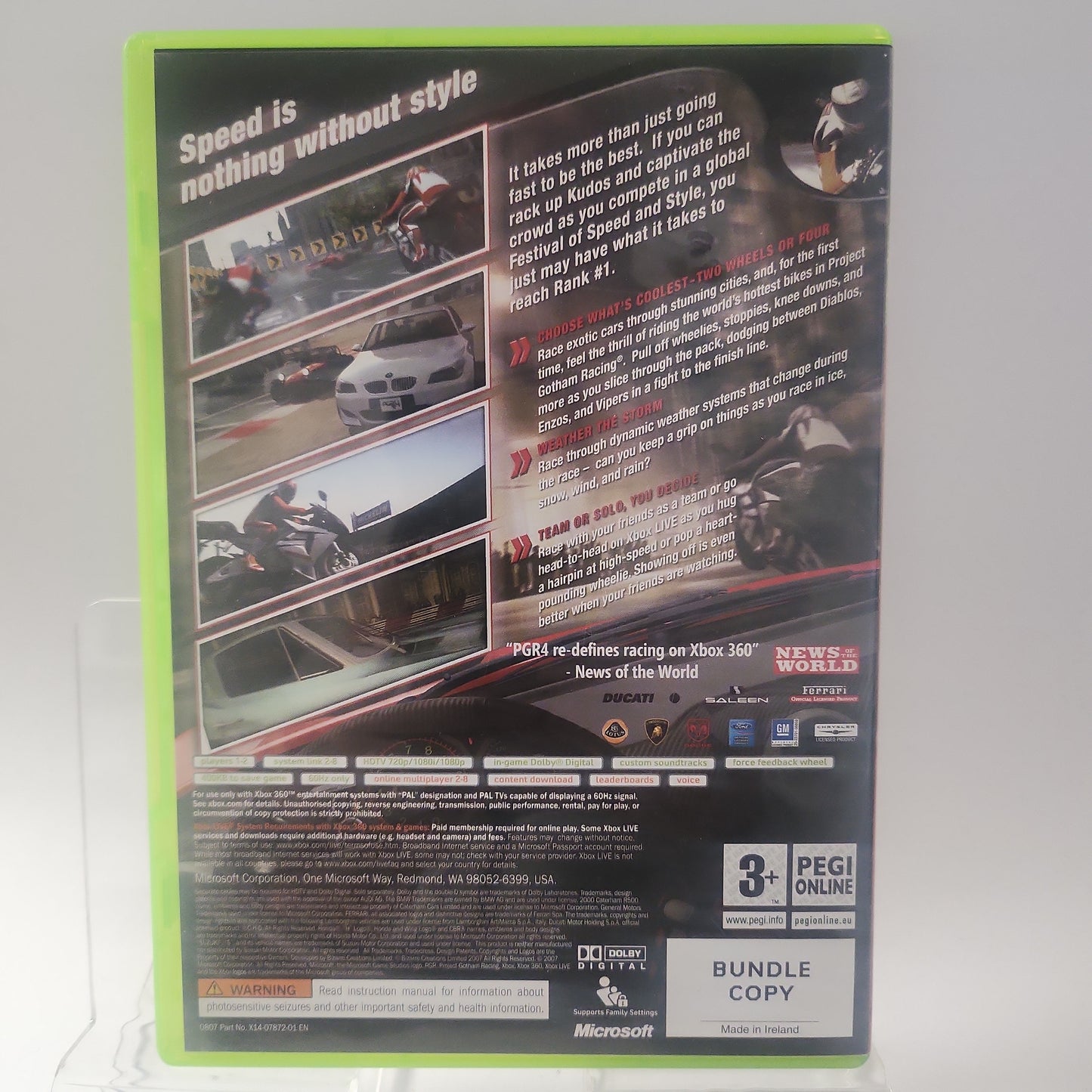 Project Gotham Racing 4 Bundle Copy Xbox 360