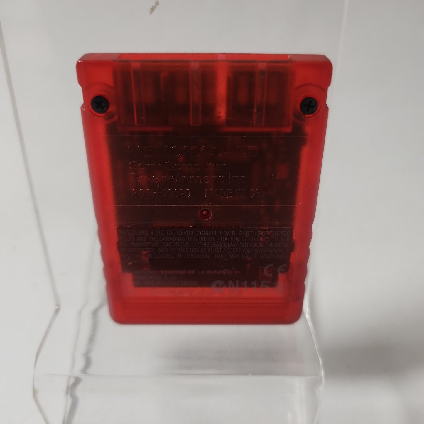 Doorzichtige Rode 8MB Memorycard Playstation 2