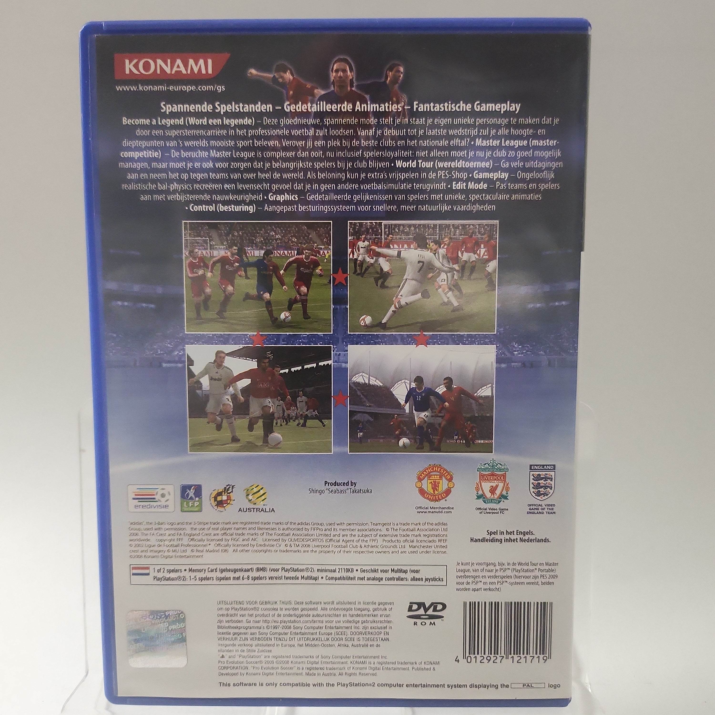 Jeu PS2 Pro Evolution Soccer 2009 - Version PAL Française Complète (boîte, Manuel), état Correct.
