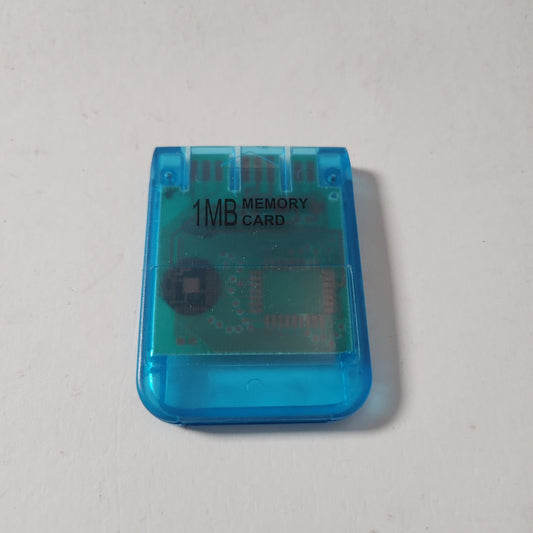 Transparant Blue 1MB Memorycard Playstation 1
