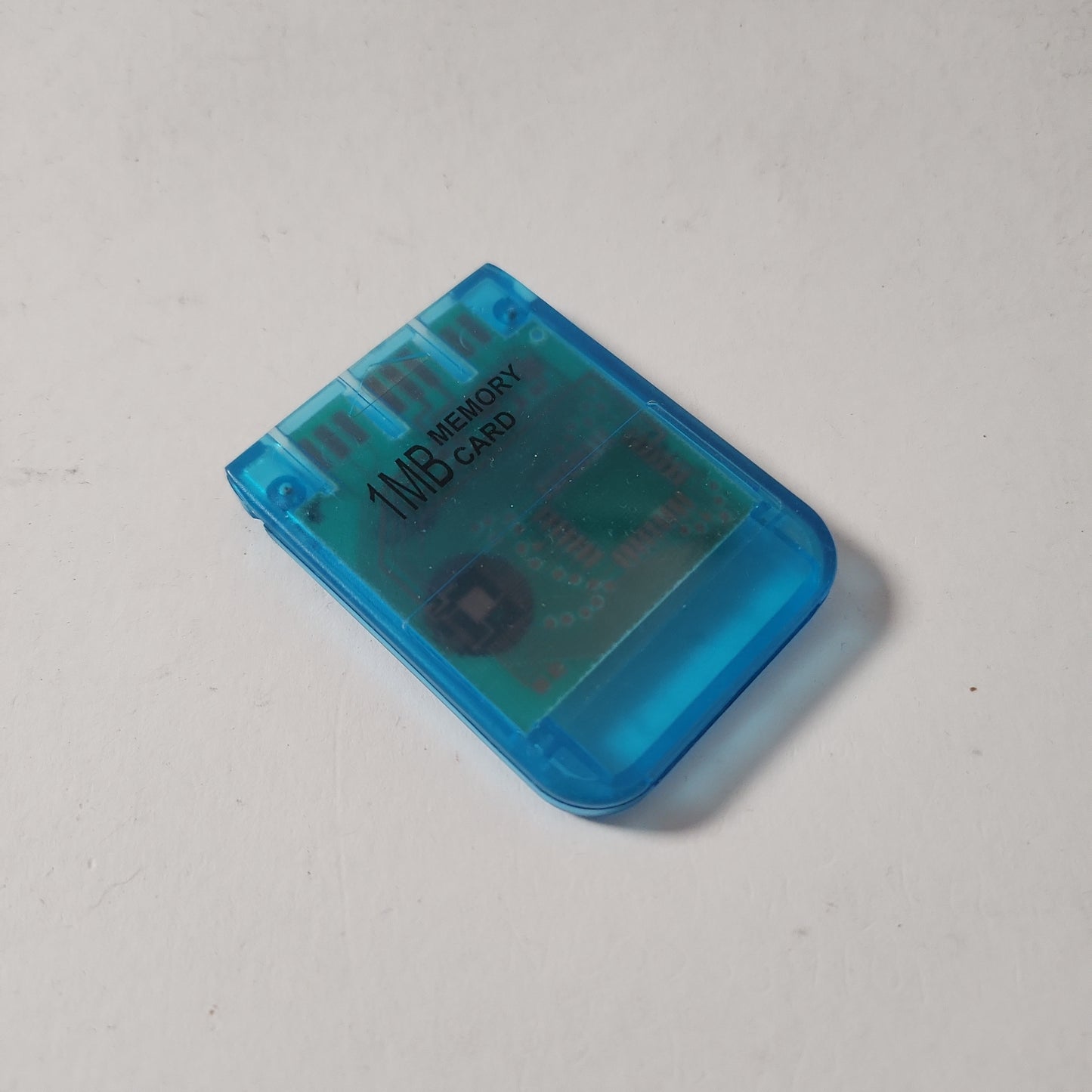 Transparant Blue 1MB Memorycard Playstation 1