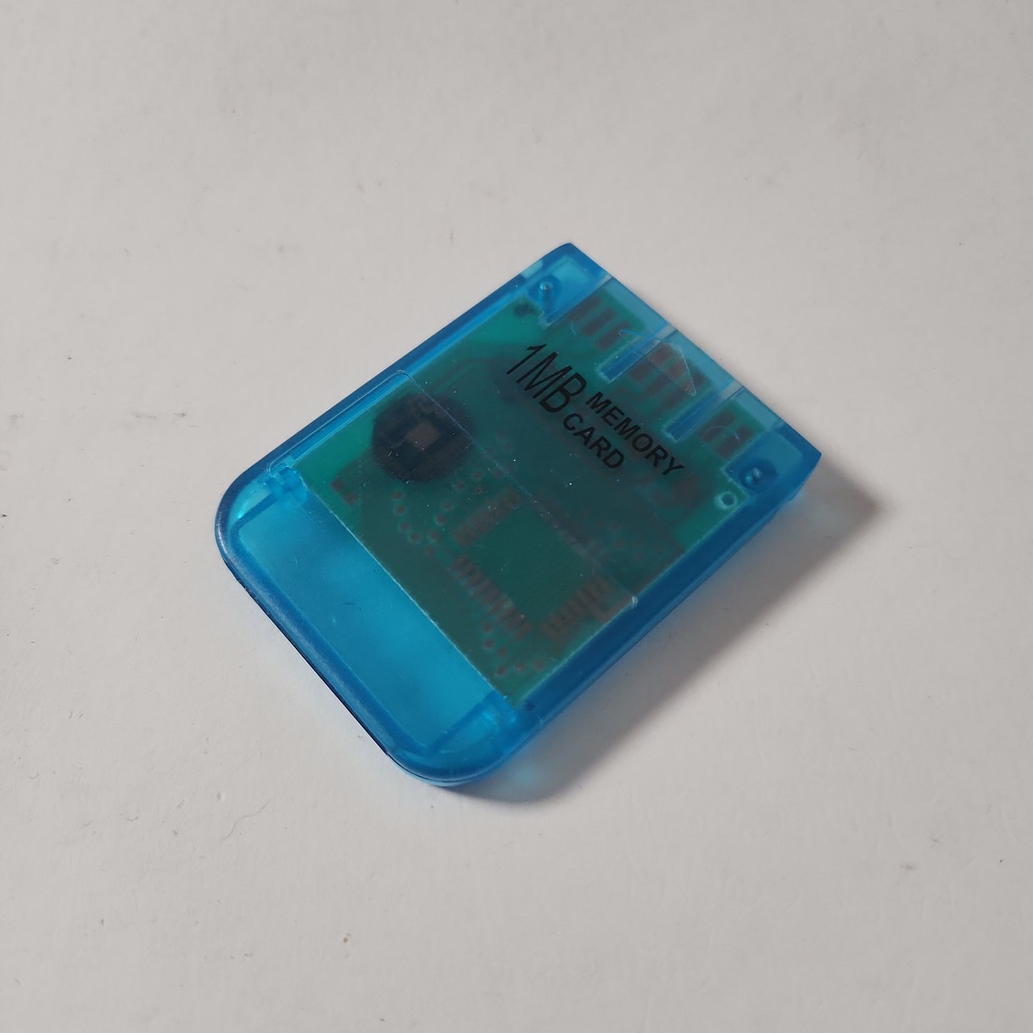 Transparant Blue 1MB Memorycard Playstation 1