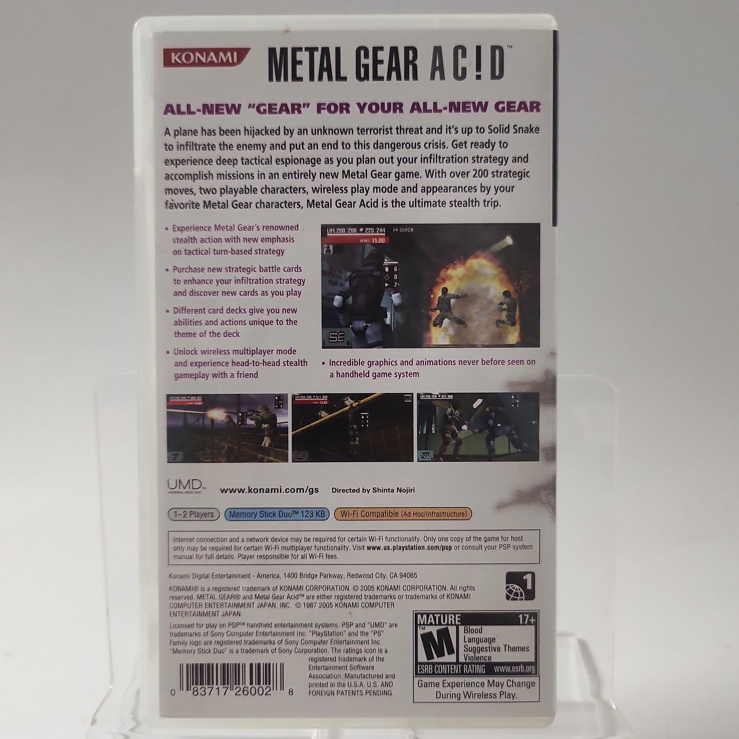 Metal Gear Acid American Cover Playstation Portable