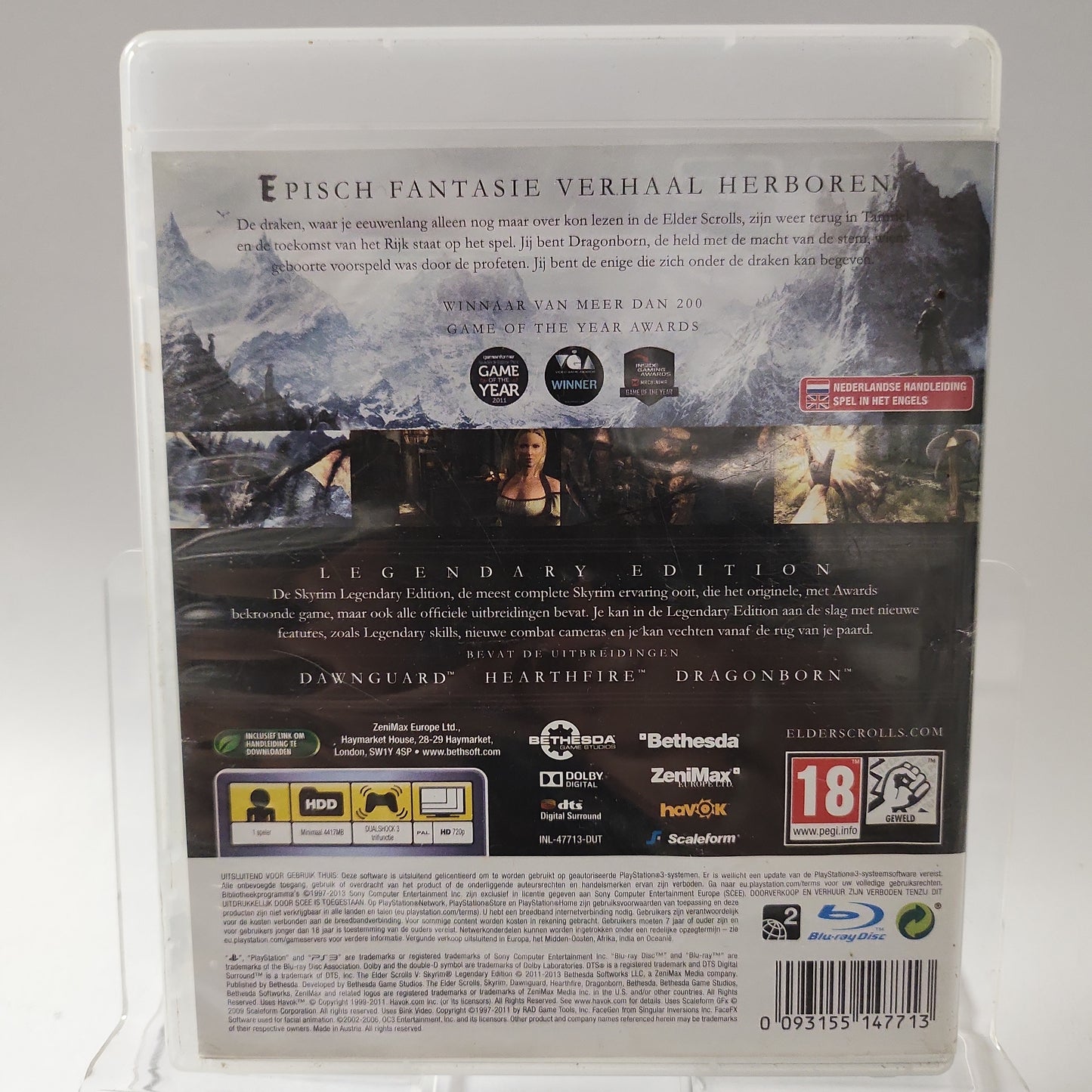 Elder Scrolls V Skyrim Legendary Edition (No Book, NoMap) PS3