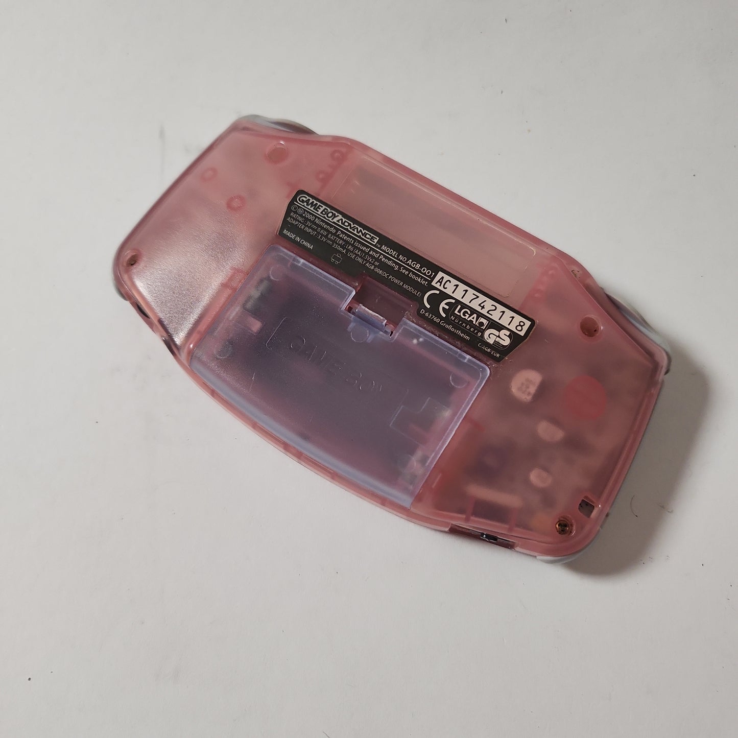 Pink Transparant Game Boy Advance