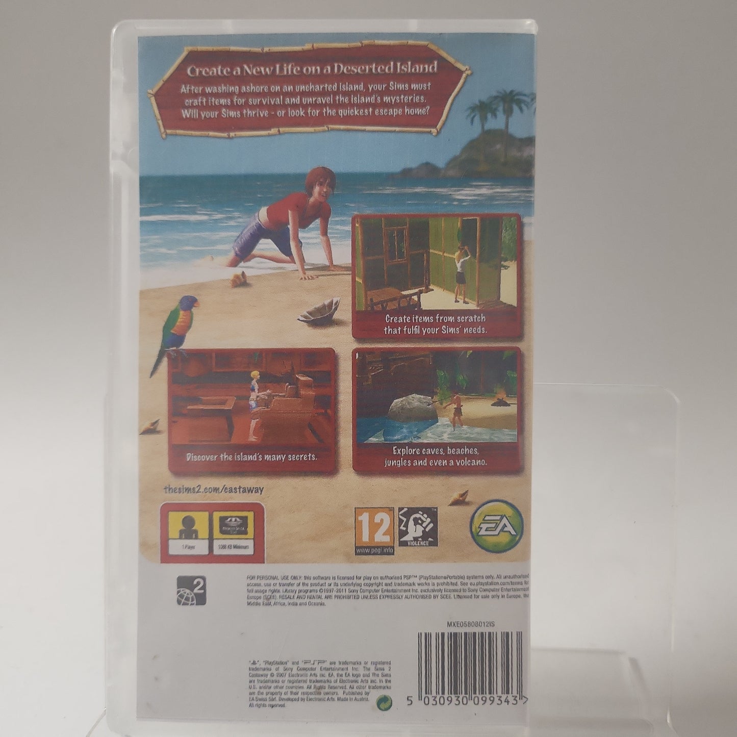 Sims 2 Castaway Essentials (Copy Cover) PSP