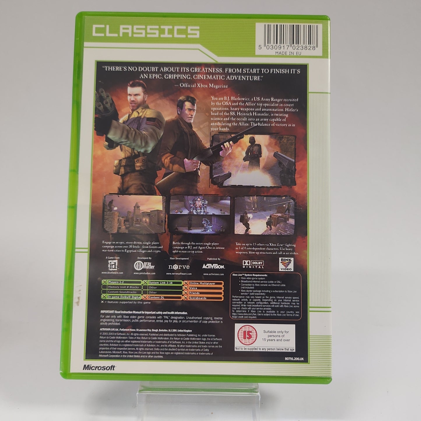 Return To Castle Wolfenstein Tides Of War Cl Xbox Original