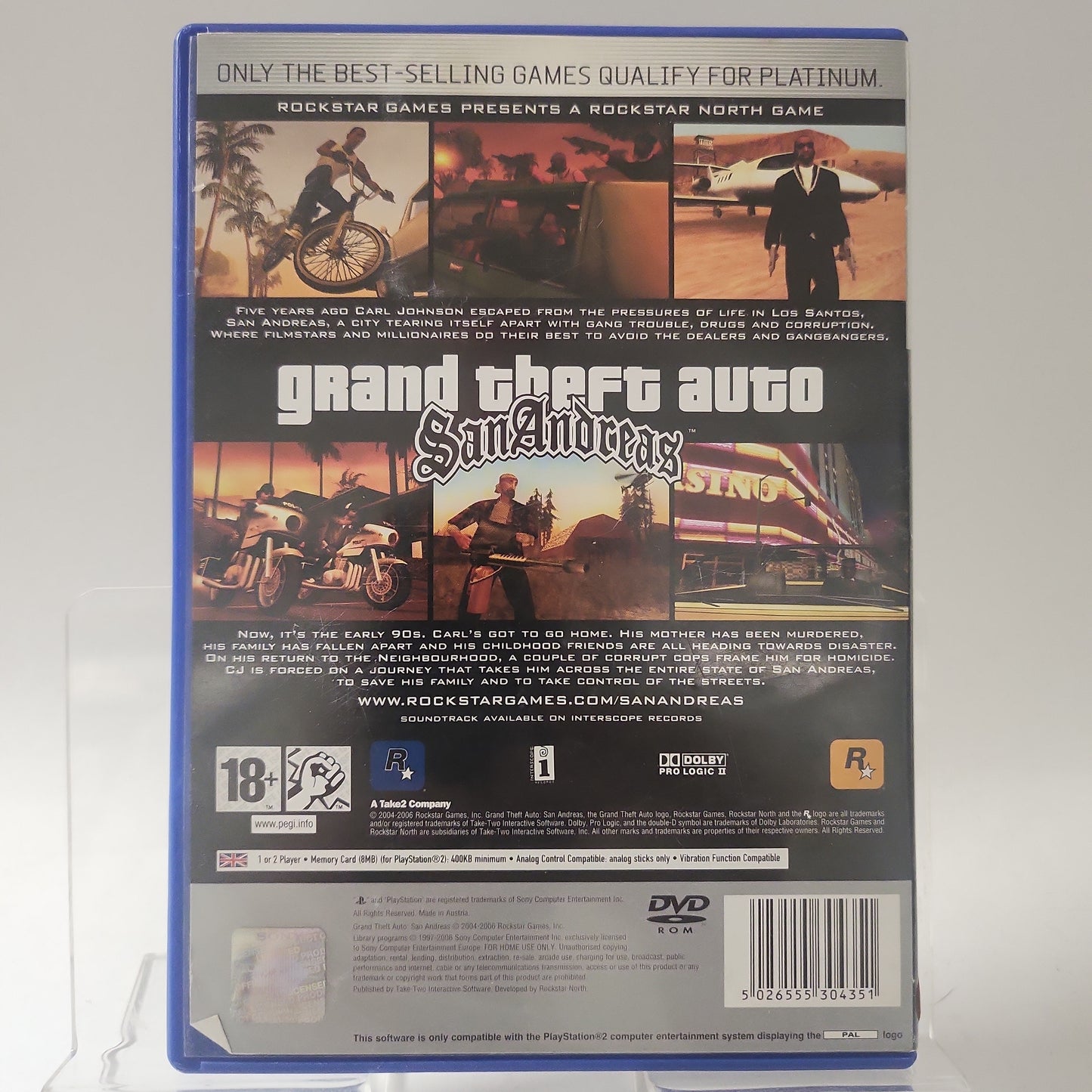 Grand Theft Auto San Andreas Platinum (No Book, No Map) PlayStation 2