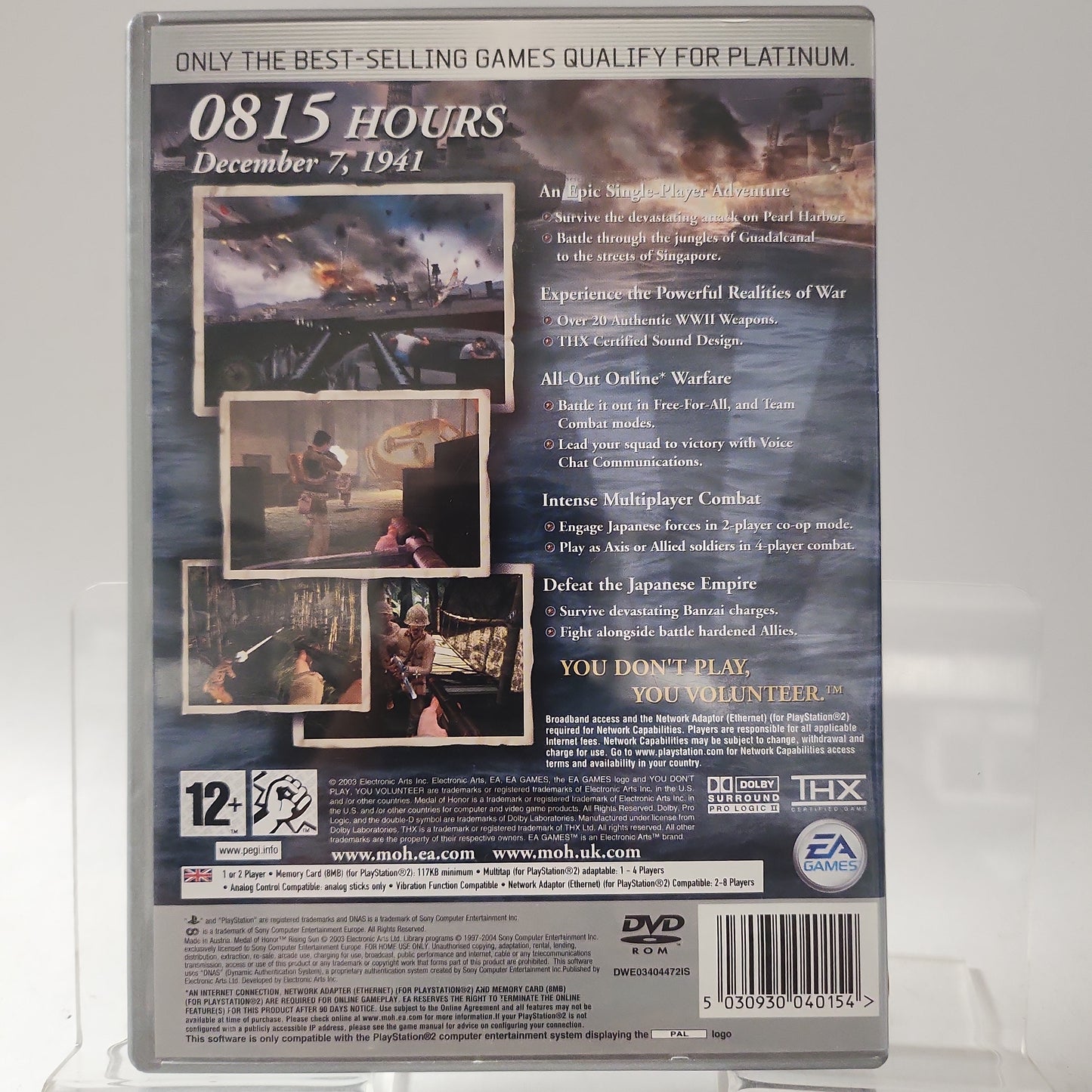 Medal of Honor Rising Sun Platinum (No Book) PlayStation 2