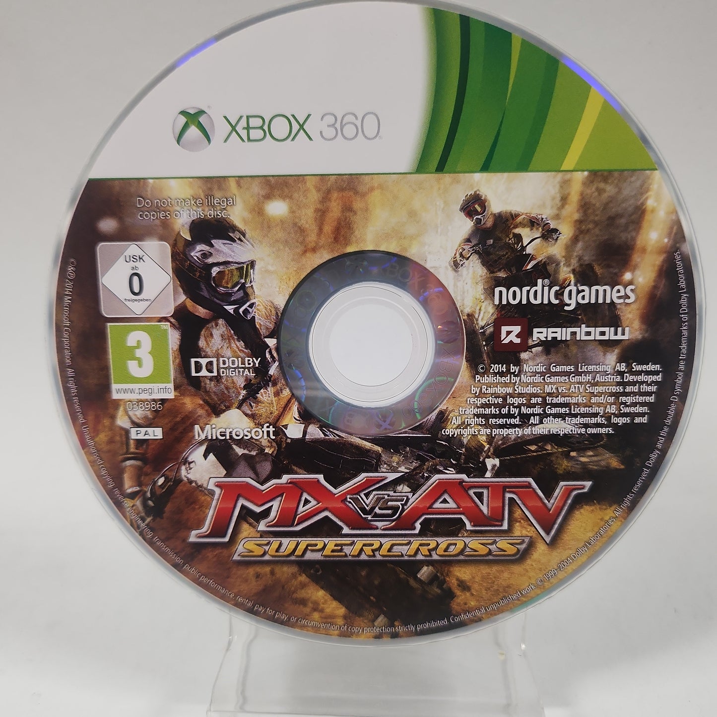 Mx vs Atv Supercross (Disc Only) Xbox 360