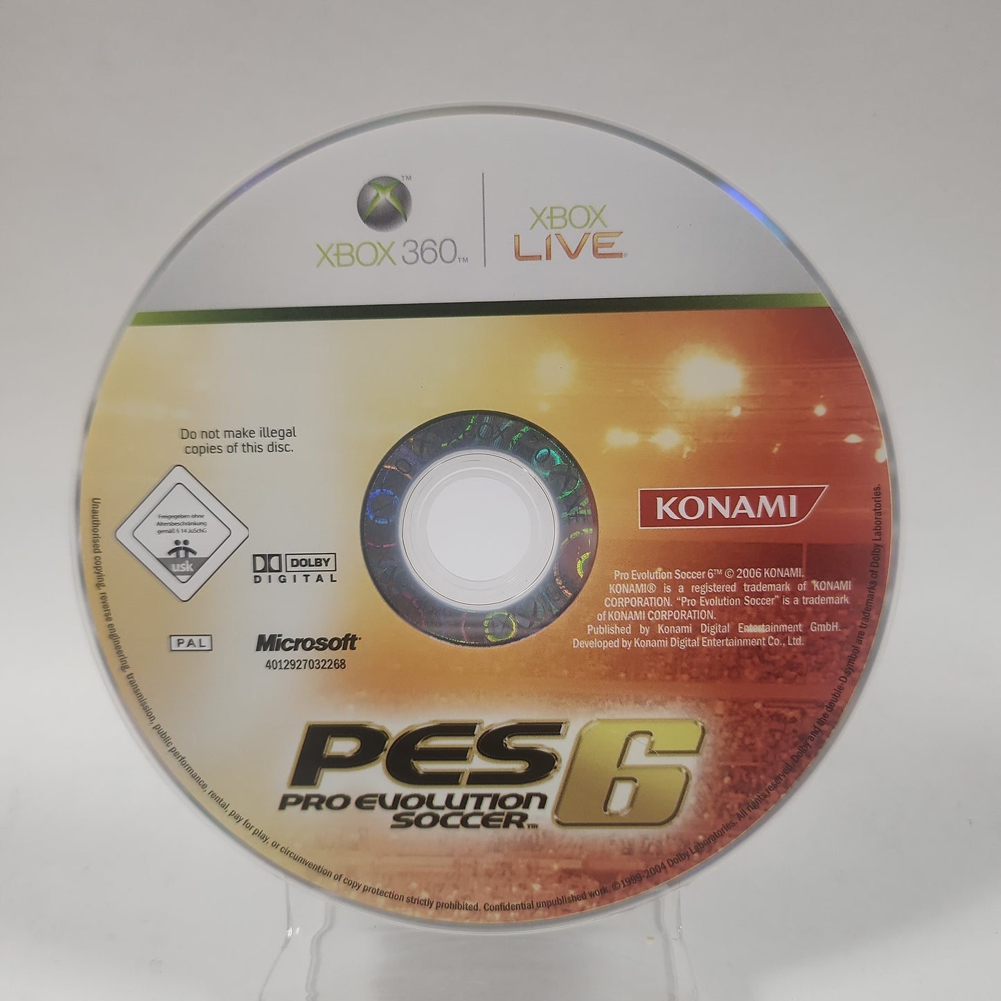 Pro Evolution Soccer 6 (Disc Only) Xbox 360