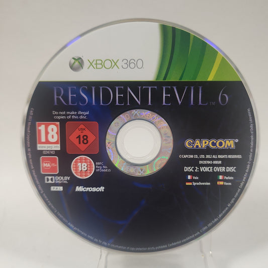 Resident Evil 6 (Disc Only) Xbox 360