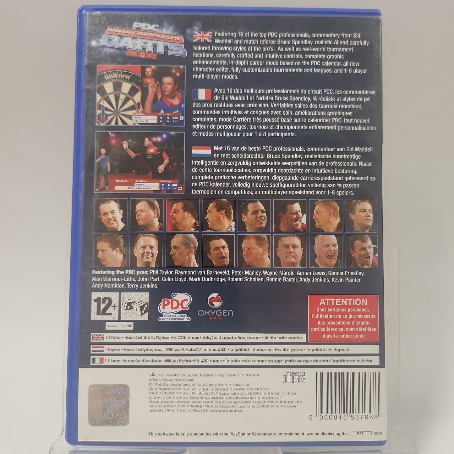 PDC World Championship Darts 2008 (No Book) PlayStation 2