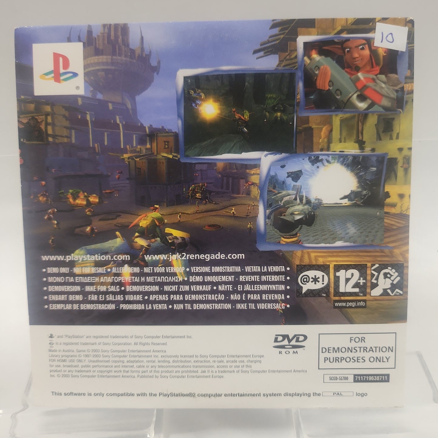 Jak II Renegade Demo Disc Playstation 2