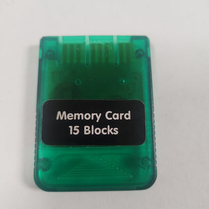 Groene Transparant Memorycard 15 Blocks Playstation 1