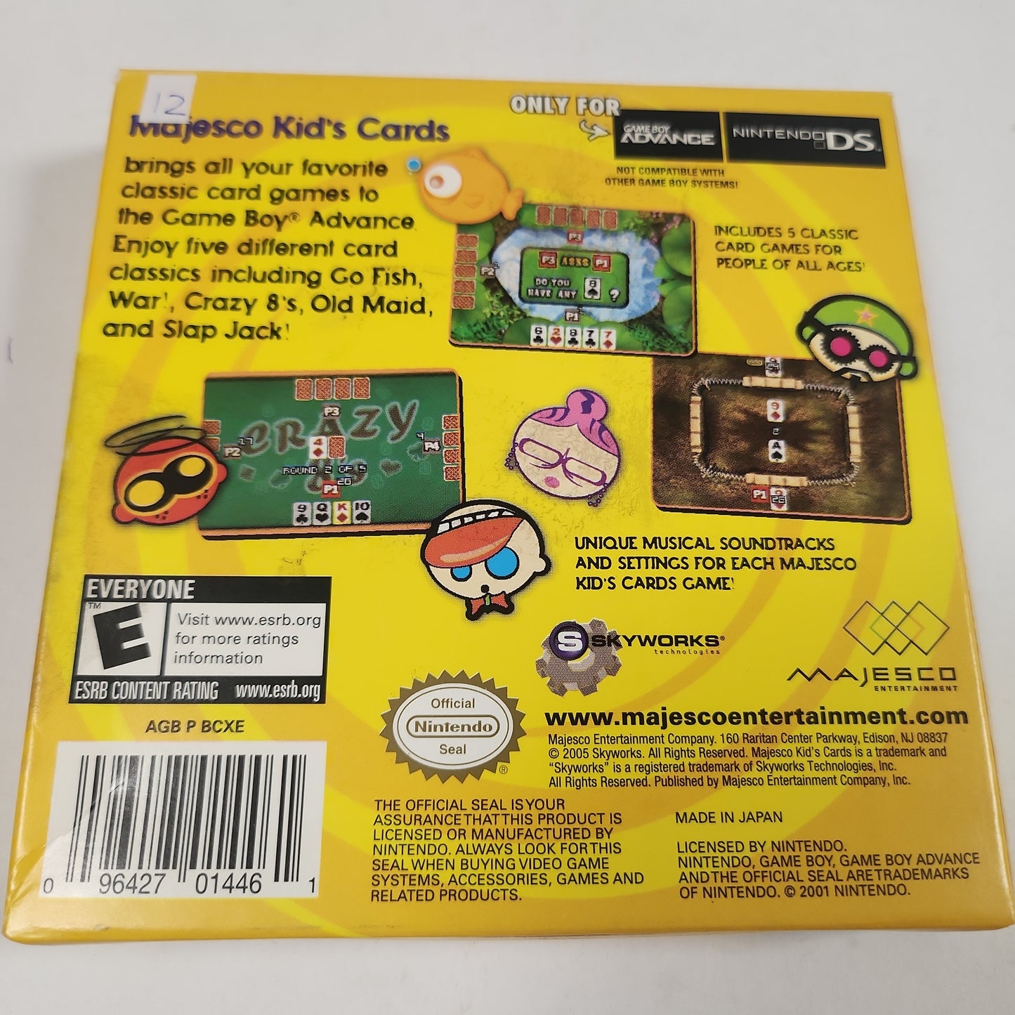 Majesco Kids Cards Boxed Game Boy Advance