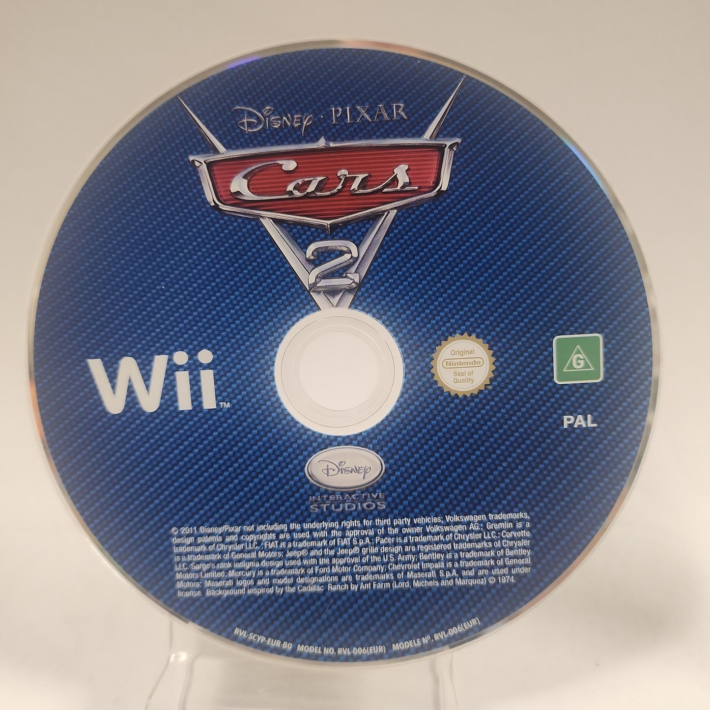 Disney Pixar Cars 2 (Disc Only) Nintendo Wii