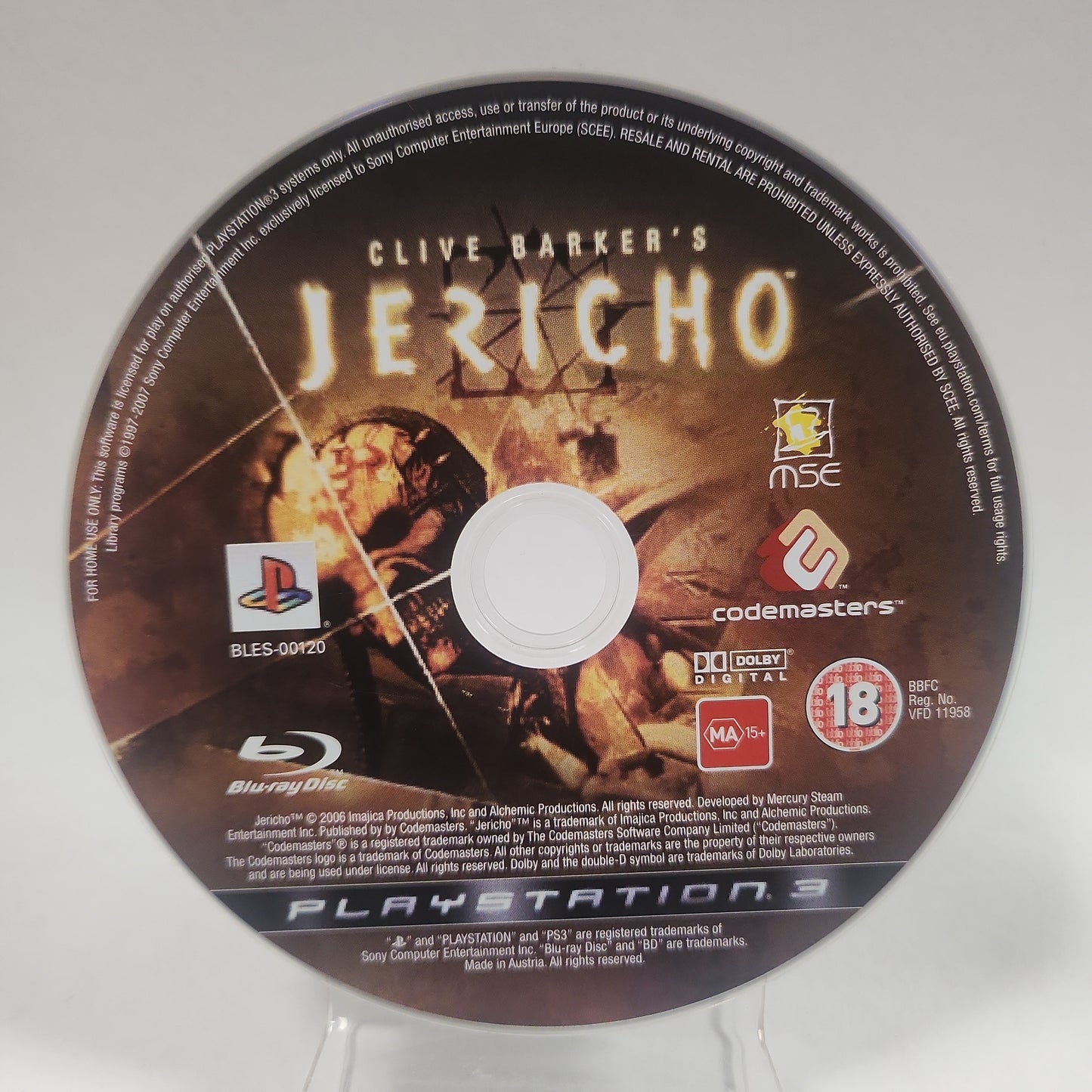 Jericho (Disc Only) PlayStation 3