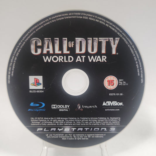 Call of Duty World at War (Disc Only) PlayStation 3