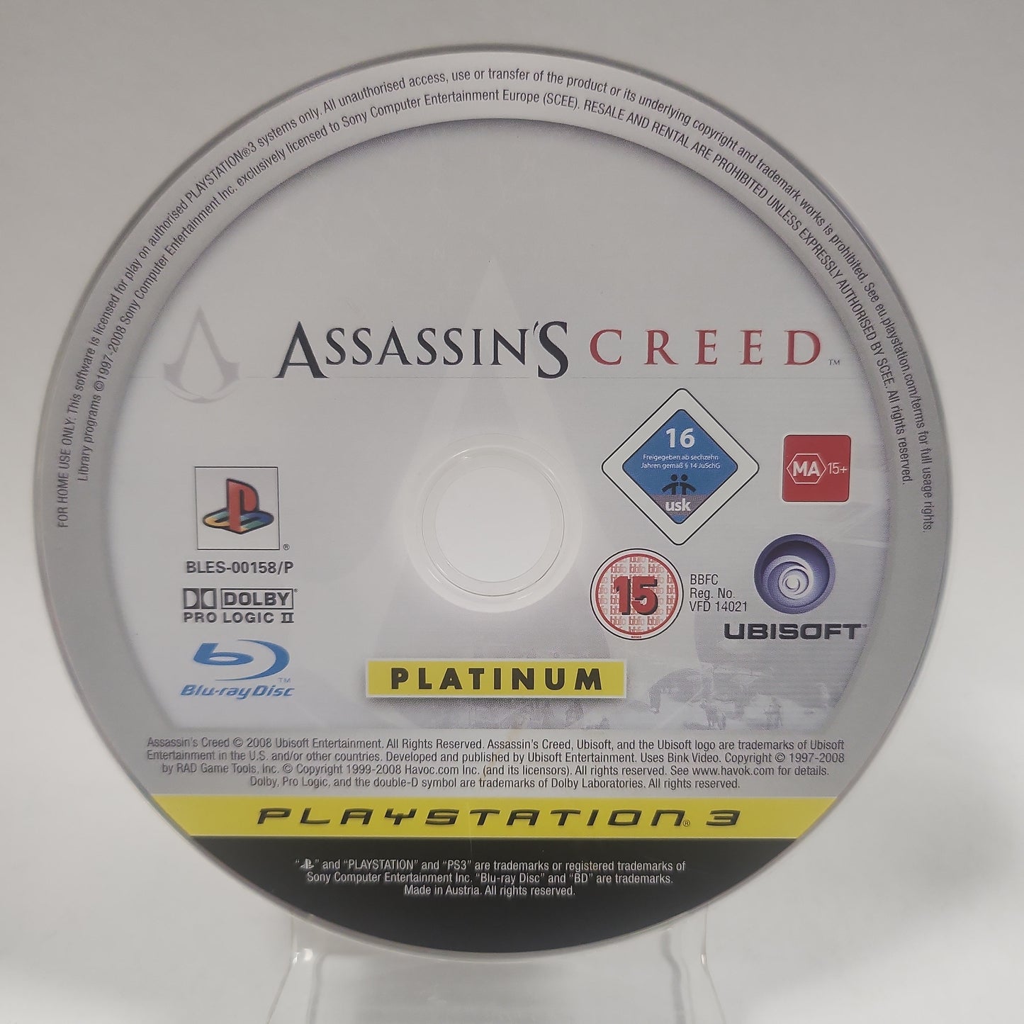 Assassin's Creed Platinum (Disc Only) PlayStation 3