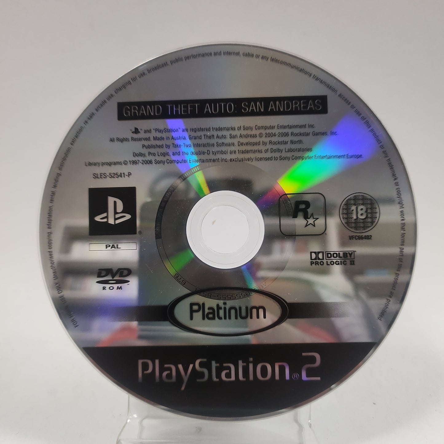 Grand Theft Auto San Andreas Platinum (Disc Only) PlayStation 2