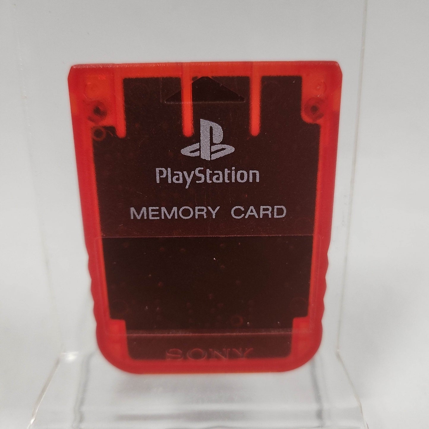Transparant Rode Orginele Memorycard Playstation 1 - Feniks Gameshop