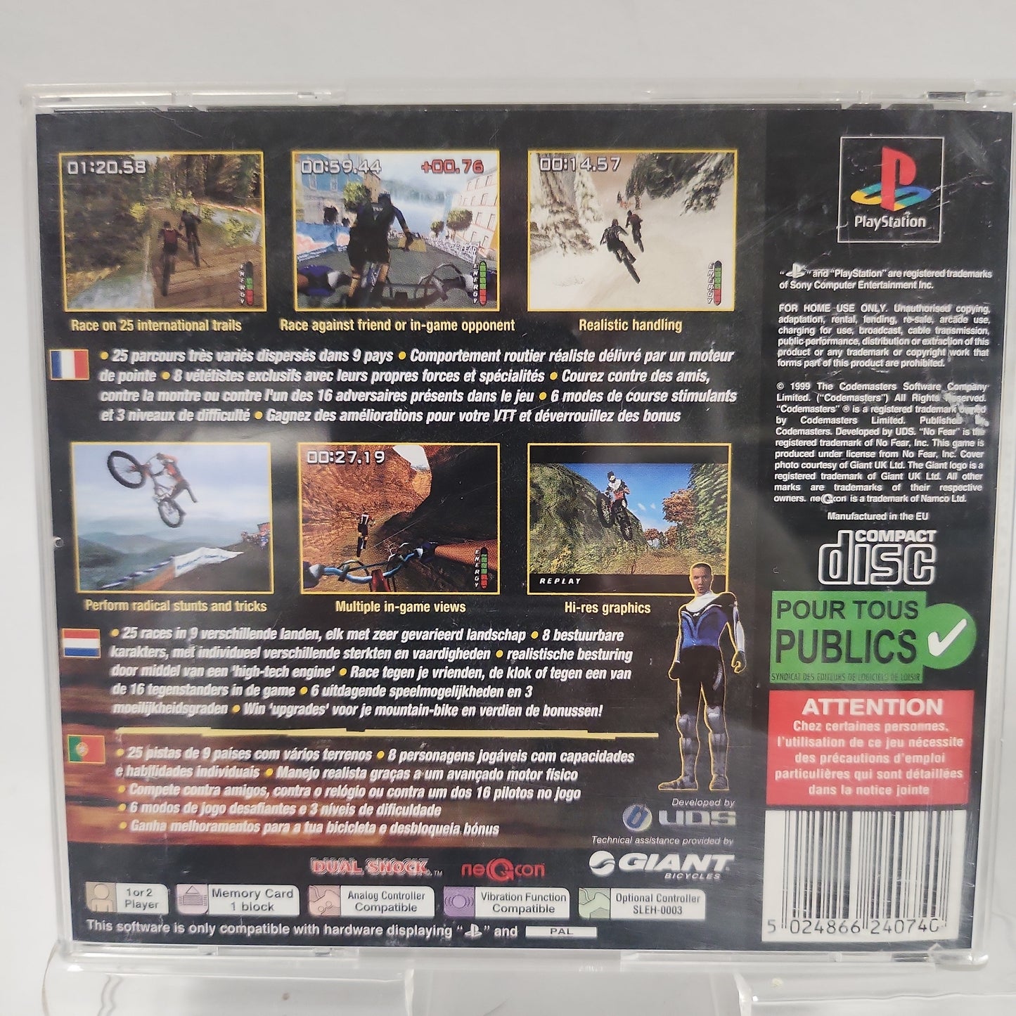 No Fear Downhill Mountain Biking Playstation 1