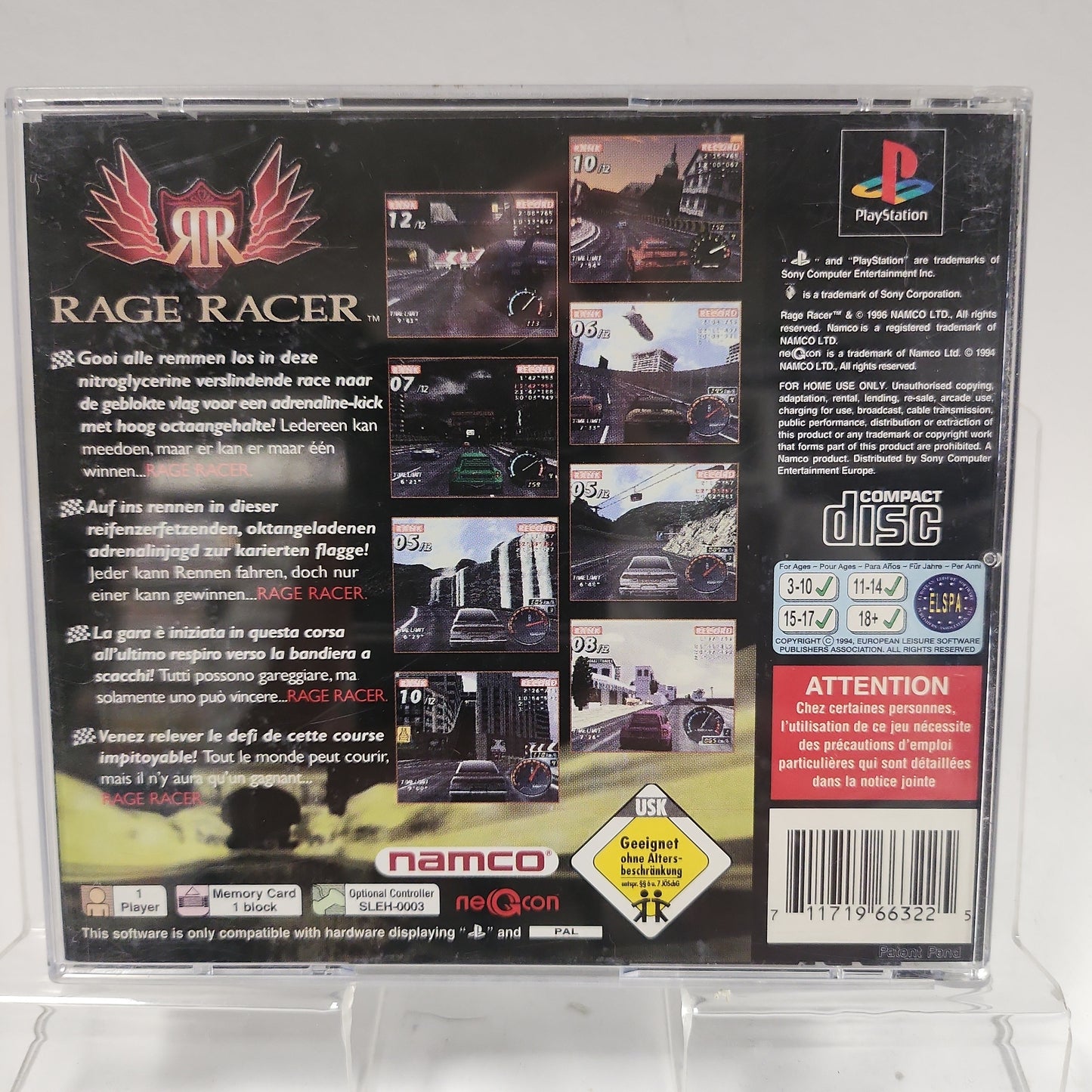 Rage Racer + Namco Demo Playstation 1