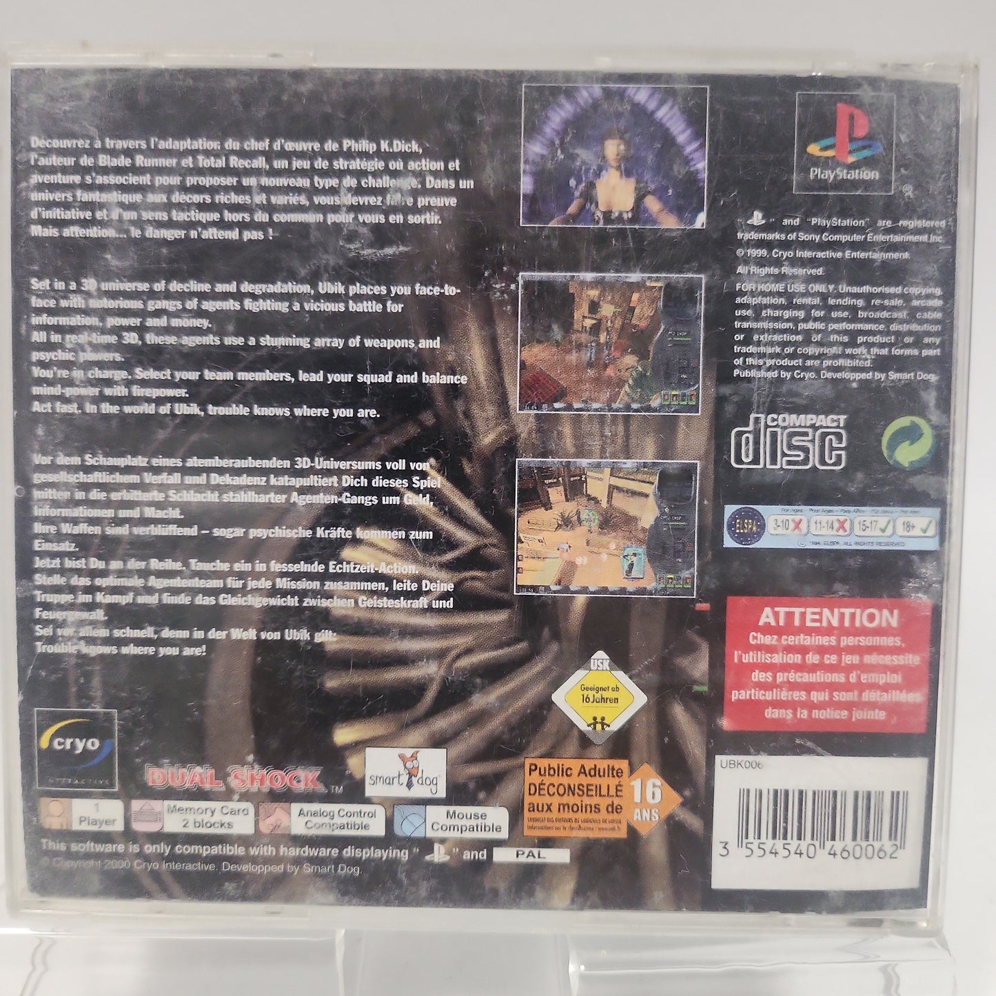 Ubik (No Book,  No Frontcover) Playstation 1