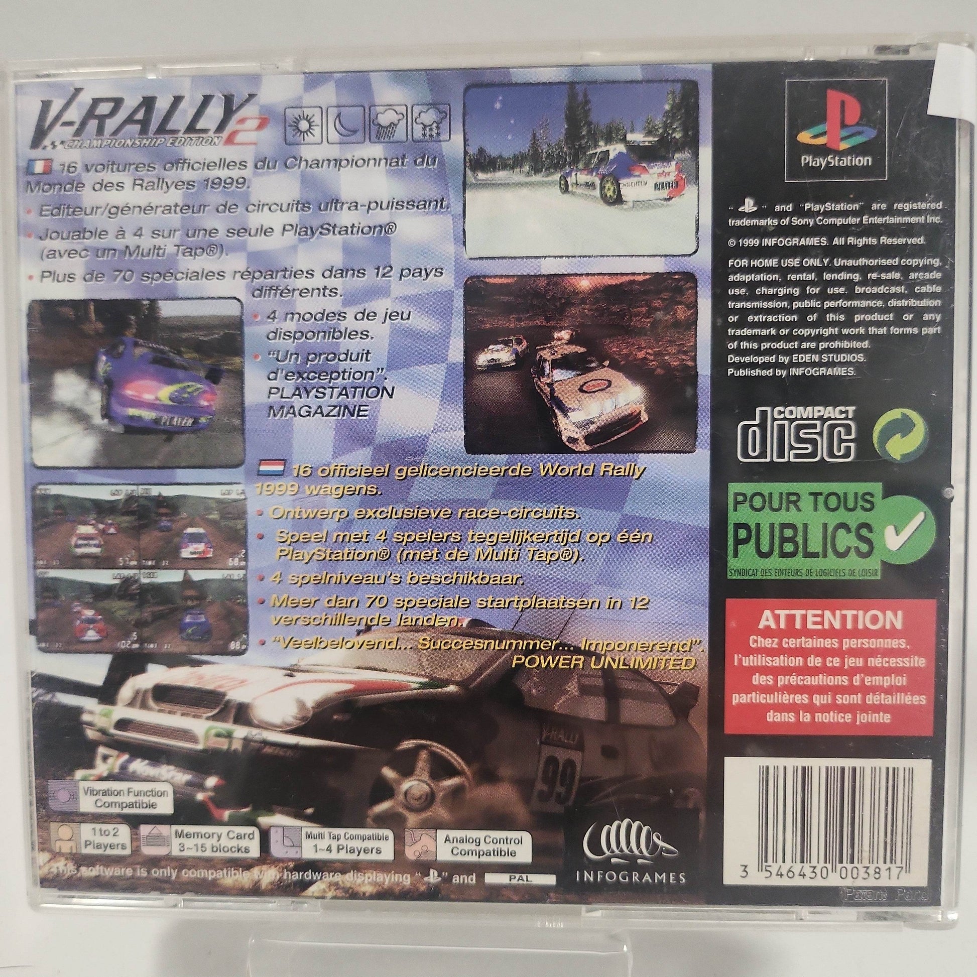 V-Rally 2 Championship Edition (No Book) Playstation 1 - Feniks Gameshop