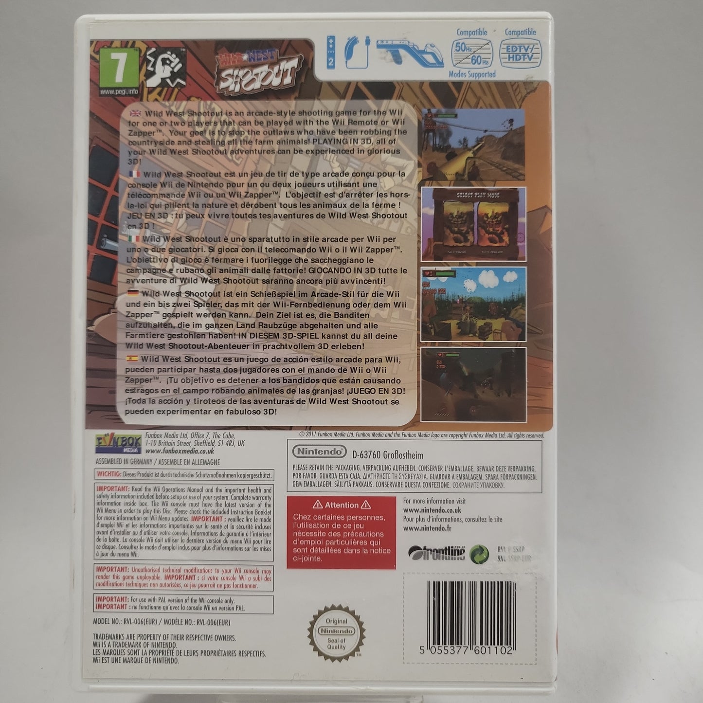 Wild West Shootout (No Book) Nintendo Wii