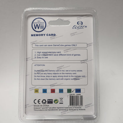 Qware 64mb Memorycard geseald Nintendo Wii