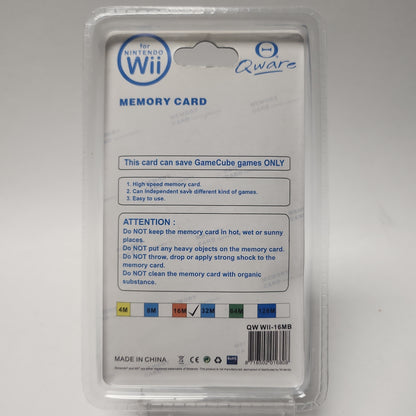 Qware Memorycard 16mb geseald Nintendo Wii