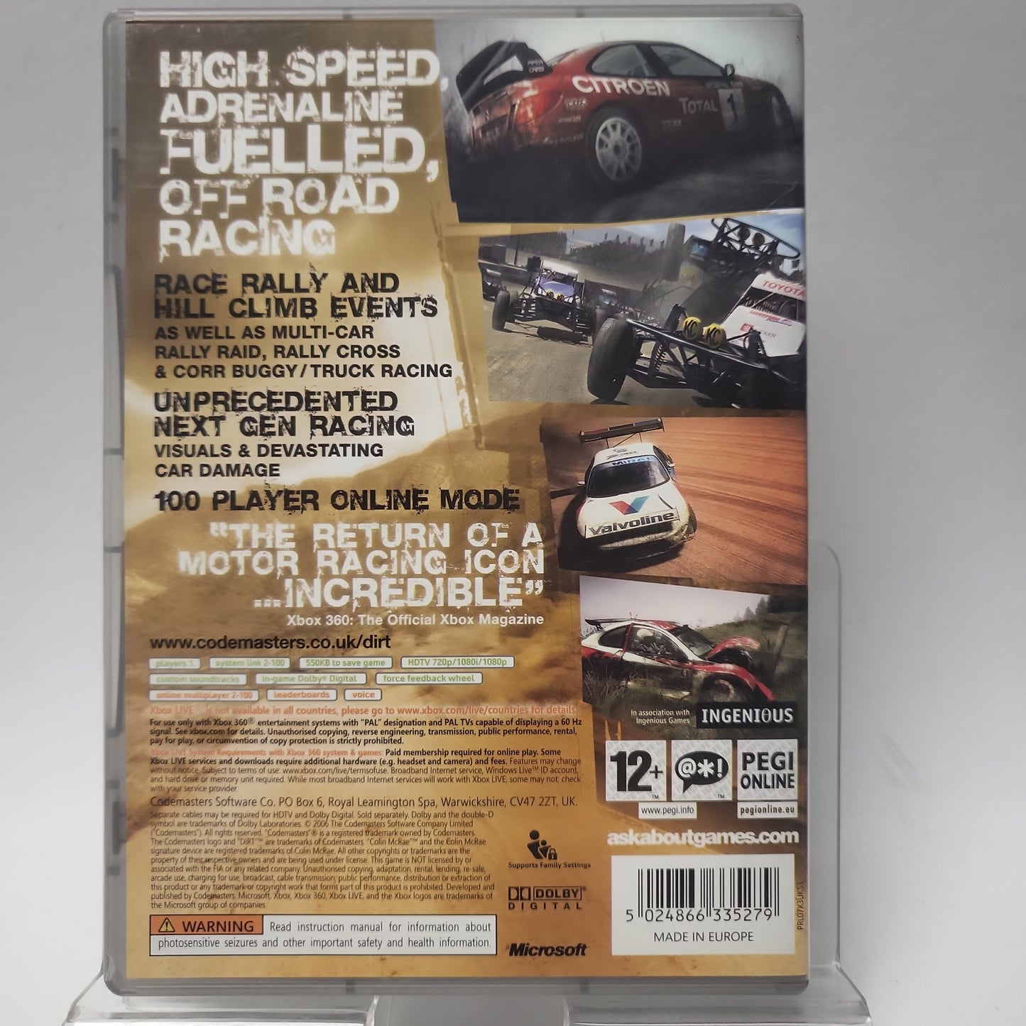 Colin McRae Dirt Classics Xbox 360