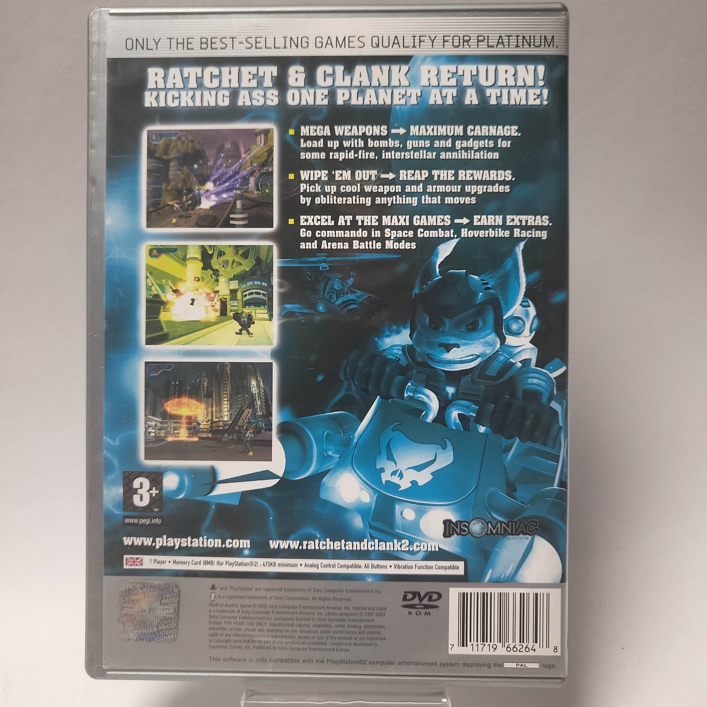 Ratchet & Clank 2 Platinum (No Book) PlayStation 2 - Feniks Gameshop