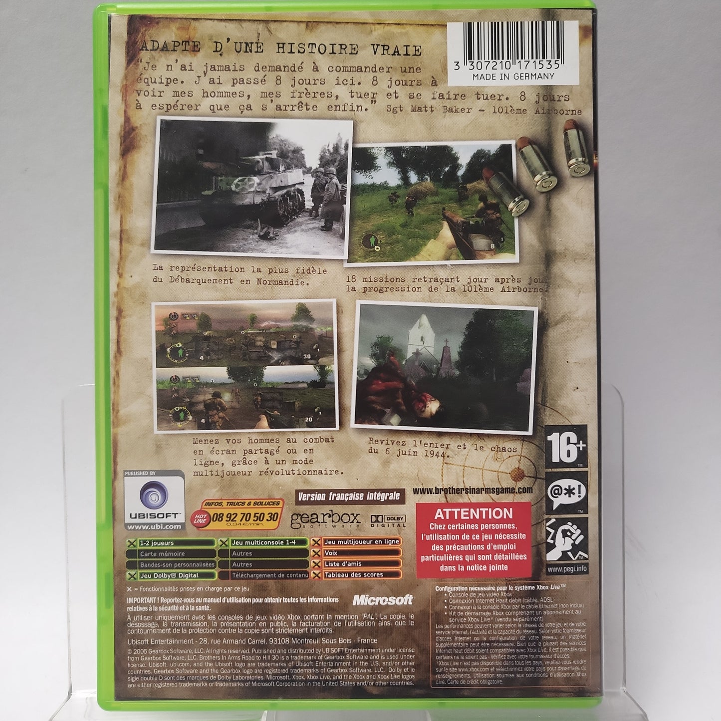 Brothers in Arms Road to Hill 30 Xbox Original